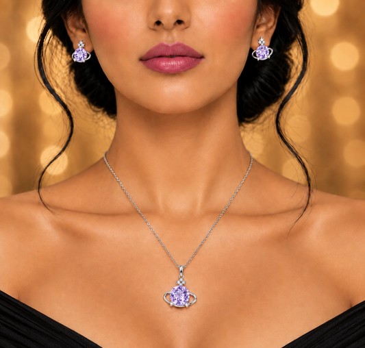 SORVE Luxury Purple Saturn Crystal Set for Women