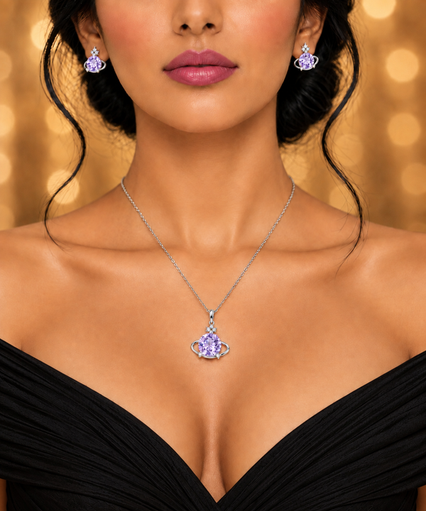 SORVE Luxury Purple Saturn Crystal Set for Women