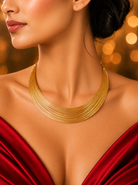 SORVE Multi-Layer Gold Choker Necklace