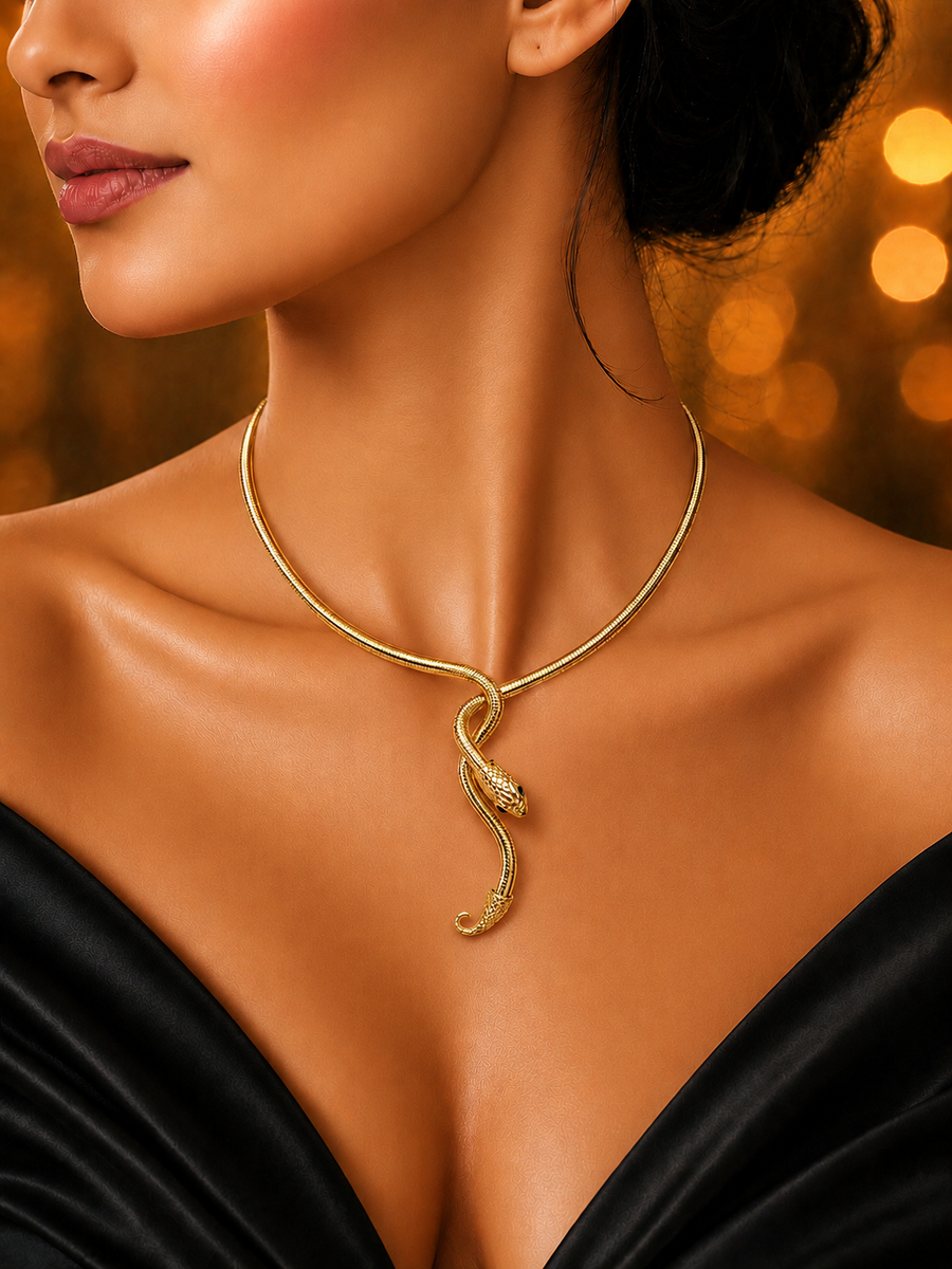 SORVE Snake Wrap Pendant Necklace
