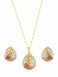 SORVE Elegant Teardrop Pendant Necklace Set