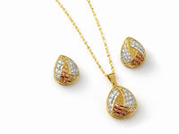 SORVE Elegant Teardrop Pendant Necklace Set