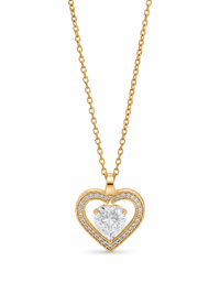 SORVE Crystal Heart Pendant Necklace Set
