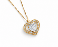 SORVE Crystal Heart Pendant Necklace Set