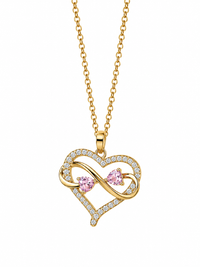 SORVE Infinity Heart Crystal Pendant Necklace