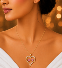 SORVE Infinity Heart Crystal Pendant Necklace