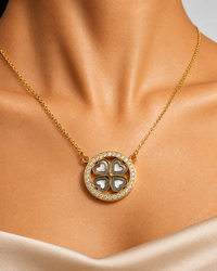 Four-Heart Clover Anti-Tarnish Pendant Necklace – 18K Gold Plated