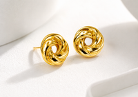 SORVE Gold Knot Stud Earrings | Luxury Statement Jewelry