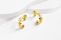 SORVE Gold Textured Hoop Earrings | Bold Luxury Jewelry