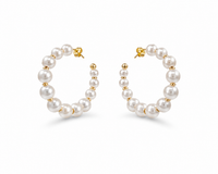 SORVE Pearl Hoop Earrings | Elegant Luxury Jewelry