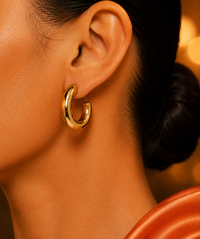 SORVE Gold Chunky Hoop Earrings | Minimal Luxury Jewelry