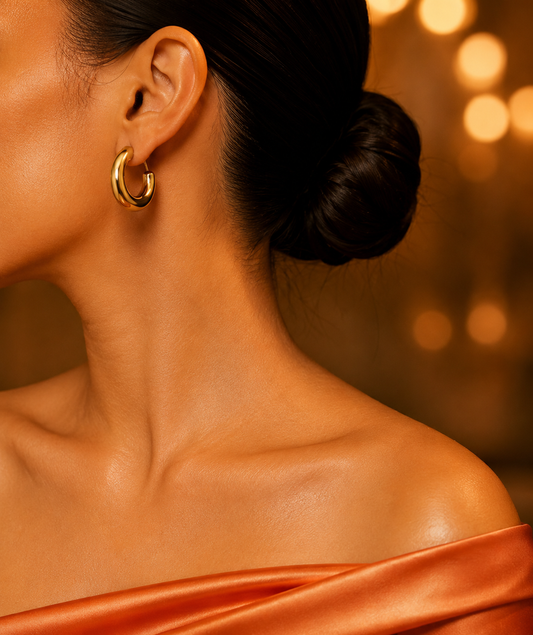 SORVE Gold Chunky Hoop Earrings | Minimal Luxury Jewelry