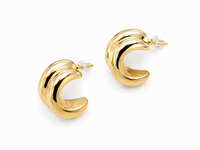 SORVE Gold Crescent Stud Earrings | Bold Luxury Jewelry