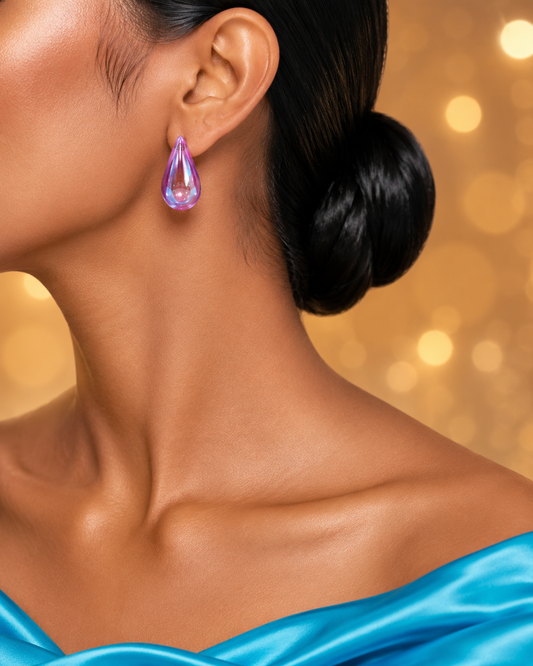 SORVE Aurora Teardrop Earrings | Glossy Statement Jewelry