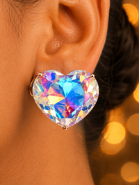 SORVE Aurora Heart Stud Earrings | Crystal Luxury Jewelry