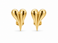 SORVE Gold Heart Spike Stud Earrings | Minimal Luxury Jewelry