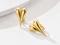 SORVE Gold Heart Spike Stud Earrings | Minimal Luxury Jewelry