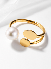 SORVE Luxury Pearl Cuff Bracelet for Women – Adjustable Gold Finish
