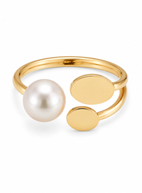 SORVE Luxury Pearl Cuff Bracelet for Women – Adjustable Gold Finish
