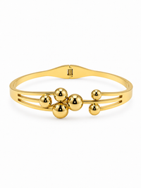 SORVE Elegant Gold Bead Cuff Bracelet – Minimal Luxury Style