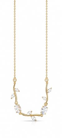 SORVE Elegant Diamond Style Necklace – Premium Gold Vine Design