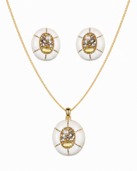 SORVE Pearl White Pendant Set – Luxury Gold Jewelry