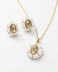 SORVE Pearl White Pendant Set – Luxury Gold Jewelry