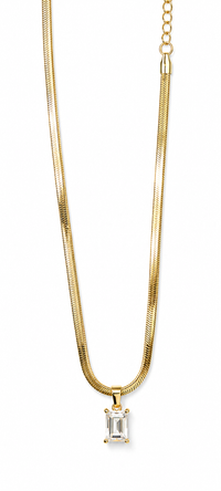 SORVE Elegant Solitaire Pendant Necklace – Premium Gold Finish