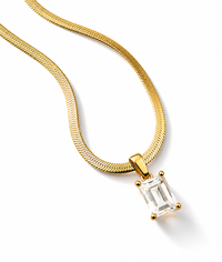 SORVE Elegant Solitaire Pendant Necklace – Premium Gold Finish