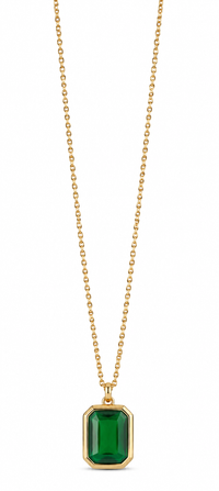 SORVE Minimal Green Stone Necklace – Luxury Everyday Jewelry