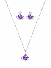 SORVE Luxury Purple Saturn Crystal Set for Women
