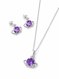 SORVE Luxury Purple Saturn Crystal Set for Women