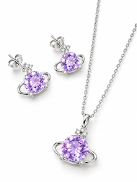 SORVE Luxury Purple Saturn Crystal Set for Women