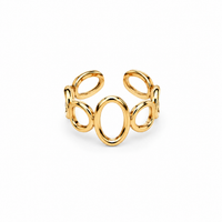 SORVE | Gold Multi Loop Wide Band Ring for Women | 18K Gold Plated