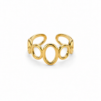 SORVE | Gold Multi Loop Wide Band Ring for Women | 18K Gold Plated