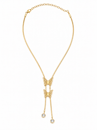 SORVE Dual Butterfly Lariat Necklace