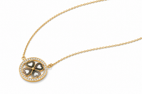 Sorve anti-tarnish gold clover pendant necklace hypoallergenic"