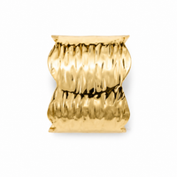 SORVE Luxe Textured Gold Statement Cuff Bracelet