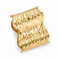SORVE Luxe Textured Gold Statement Cuff Bracelet