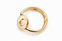 SORVE Modern Gold Oval Open Cuff Bracelet