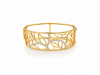 SORVE Luxe Gold Crystal Statement Cuff Bracelet for Women