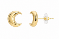 SORVE Gold Crescent Moon Stud Earrings | Minimal Luxury Jewelry