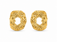 SORVE Textured Gold Statement Stud Earrings | Luxury Jewelry