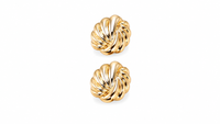 SORVE Gold Swirl Stud Earrings | Luxury Statement Jewelry