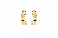 SORVE Gold Textured Hoop Earrings | Bold Luxury Jewelry