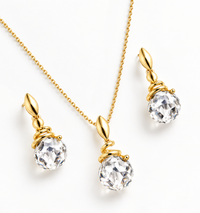 SORVE Crystal Ball Gold Jewellery Set
