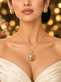 SORVE Pink Rose Pearl Jewellery Set